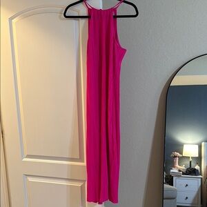 Elegant Pink Sleeveless Dress